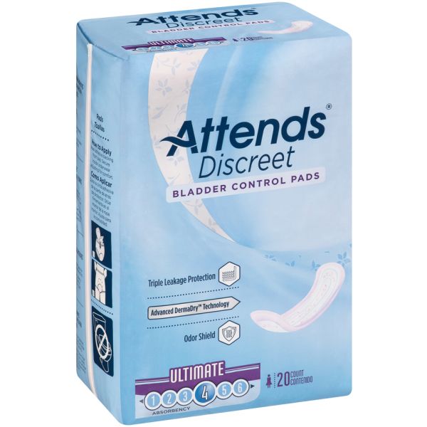 Attends Discreet Ultimate Bladder Control Pads [ADPULT]
