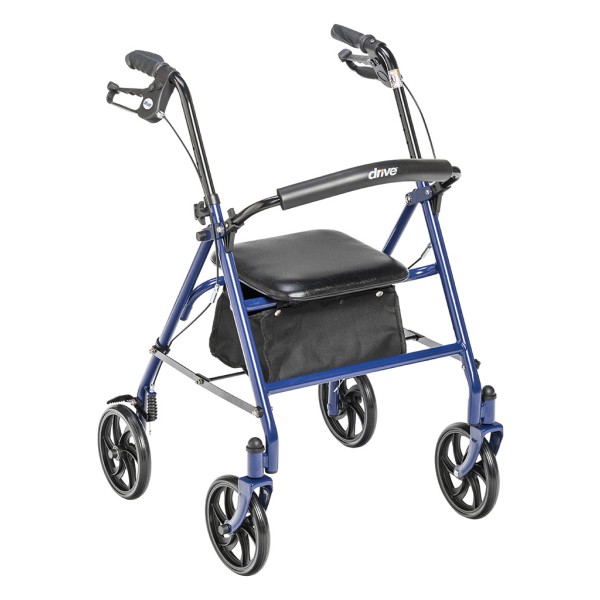 Drive Durable 4 Wheel Rollator with 7.5″ Casters - Blue