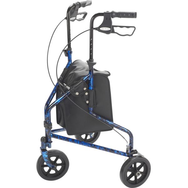 Drive Medical Deluxe 3 Wheel Aluminum Rollator With 7.5″ Casters