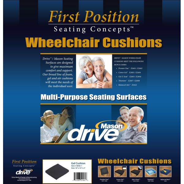 Drive and Mason Medical Gel-U-Seat Cushion with Stretch Cover