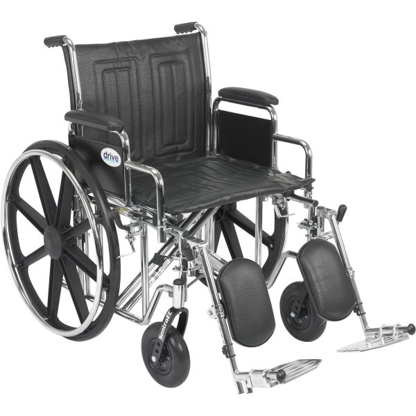 Bariatric Sentra EC Heavy-Duty Wheelchair (20″ Desk Arm, Elevating Legrests)