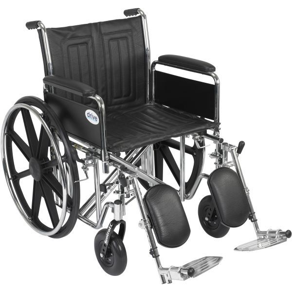 Bariatric Sentra EC Heavy-Duty Wheelchair (20″ Full Arm, Elevating Legrests)