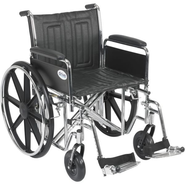 Bariatric Sentra EC Heavy-Duty Wheelchair (20″ Full Arm, Swingaway Footrests)
