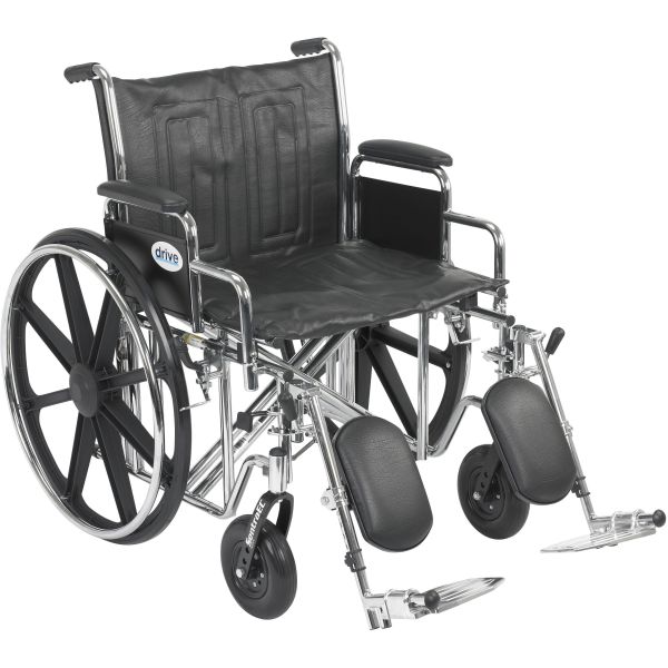 Bariatric Sentra EC Heavy-Duty Wheelchair (22″ Desk Arm, Elevating Legrests)
