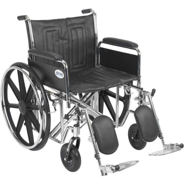 Bariatric Sentra EC Heavy-Duty Wheelchair (22″ Full Arm, Elevating Legrests)