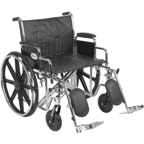 Bariatric Sentra EC Heavy-Duty Wheelchair (24″ Desk Arm, Elevating Legrests)