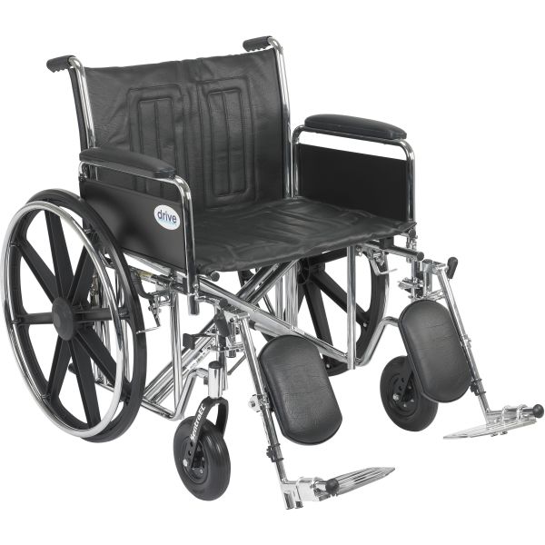 Bariatric Sentra EC Heavy-Duty Wheelchair (24″ Full Arm, Elevating Legrests)