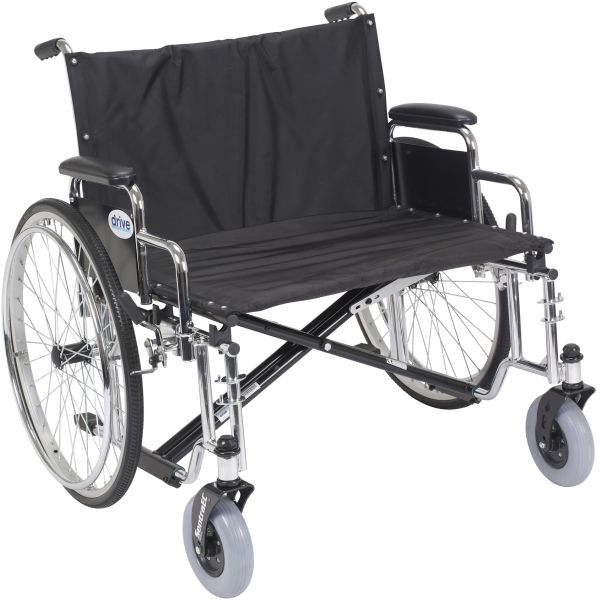 Drive Bariatric Sentra EC Heavy-Duty, Extra-Extra-Wide Wheelchair (28″ Desk Arm)