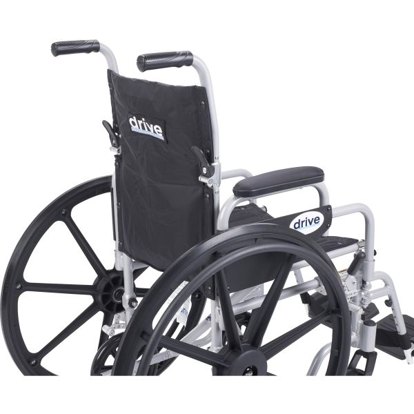 Drive Medical Poly-Fly Lightweight Wheelchair & Transport Chair Combo