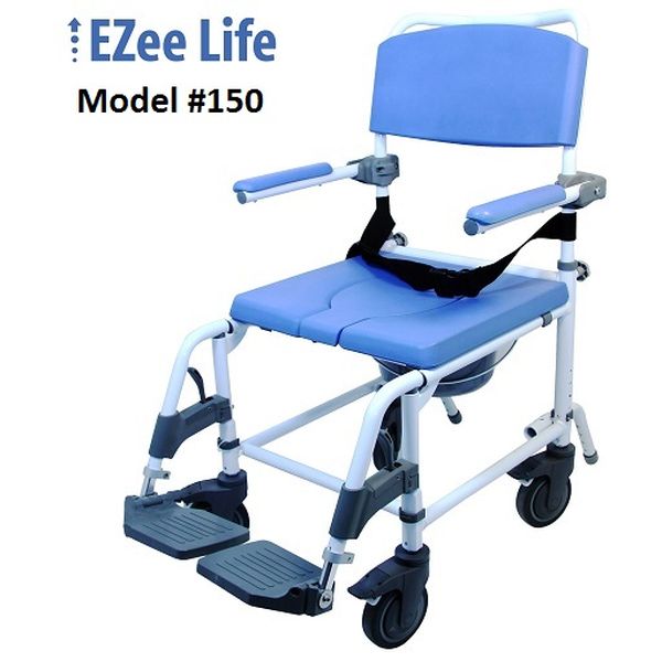 EZee Life Rehab Shower Commodes with 5 inches Casters