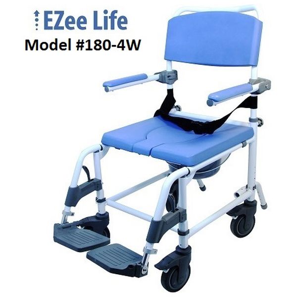 EZee Life Rehab Shower Commodes with 5 inches Casters