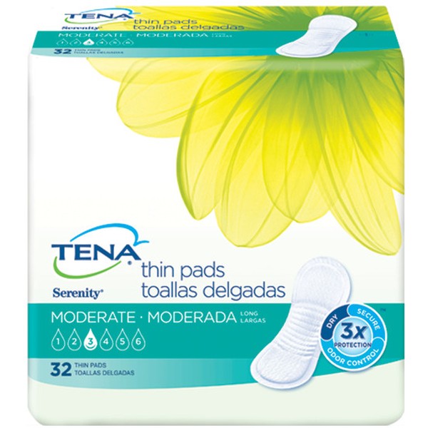 TENA Serenity Moderate Thin Pads Long [52070]