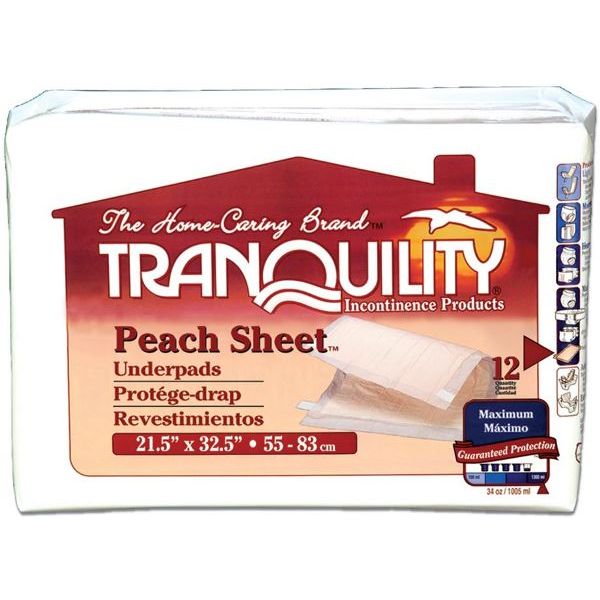 Tranquility Peach Sheet Underpads [2074]