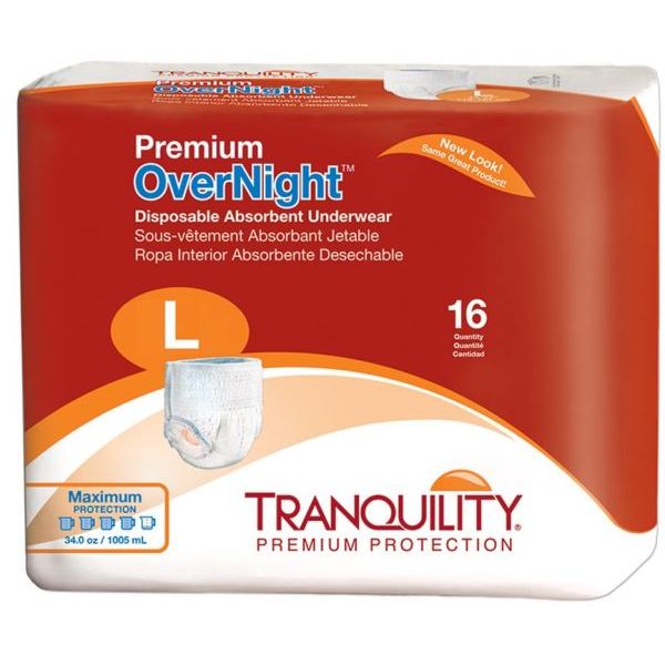 Tranquility Premium OverNight Disposable Absorbent Underwear (Large) [2116]