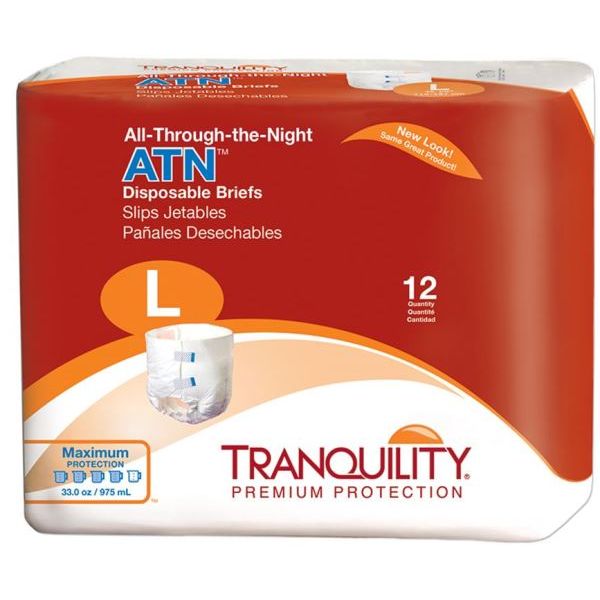 Tranquility ATN (All-Through-the-Night) Disposable Briefs (Large) [2186]