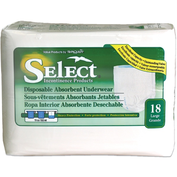 Select Disposable Absorbent Underwear by Tranquility (Large) [2606]