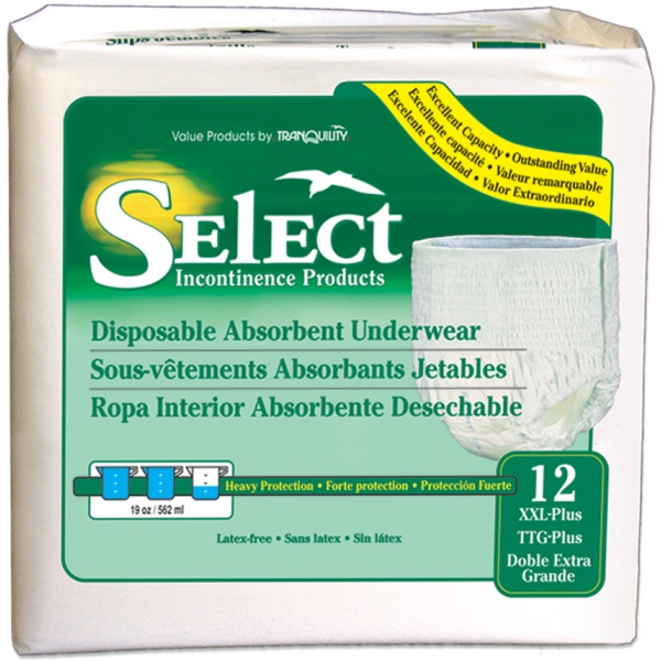 Select Disposable Absorbent Underwear by Tranquility (2X-Large) [2608]