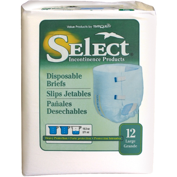 Select Disposable Briefs by Tranquility (Large) [2634]