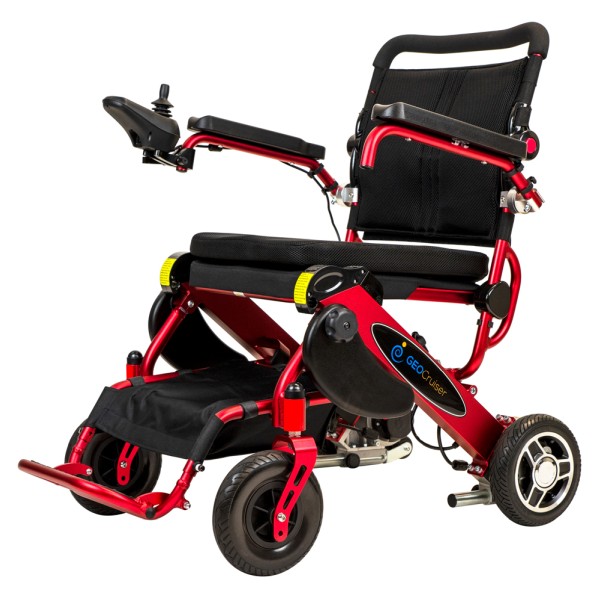 Pathway Mobility Geo Cruiser DX Lightweight Foldable Powered Wheelchair - Red