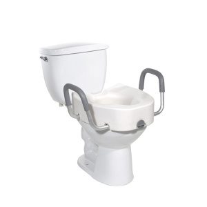 Premium Raised Toilet Seat w/ Lock & Arms – Elongated