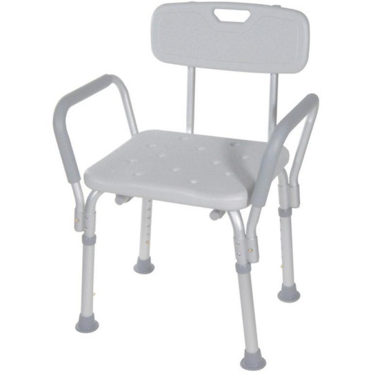 Shower Chair with Back and Removable Padded Arms Homepro
