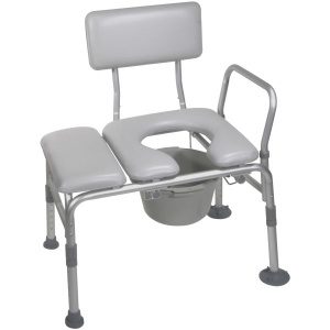 Combination Padded Transfer Bench/Commode