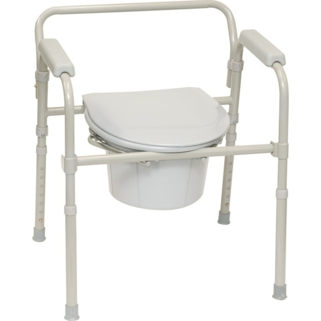 ProBasics ThreeinOne Folding Commode with Elongated Seat Homepro Medical Supplies