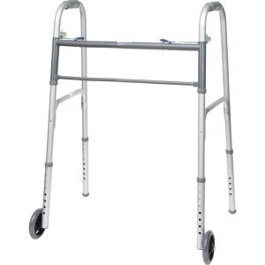 ProBasics Bariatric Two-Button Release Folding Walker With Wheels