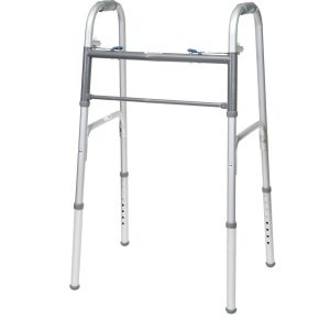 ProBasics Economy Two-Button Folding Steel Walker Without Wheels