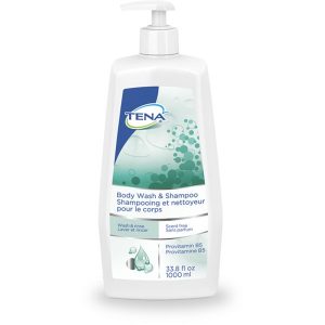 TENA Body Wash & Shampoo Scent Free