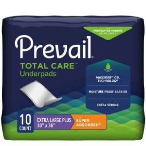 Prevail Total Care Underpads 30″ x 36″