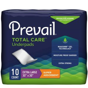 Prevail Total Care Underpads 30″ x 30″