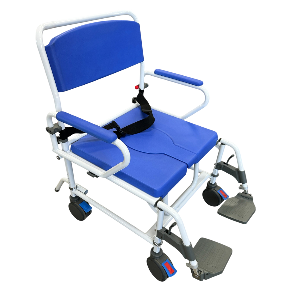 EZee Life Heavy Duty Rehab Shower Commodes with 22″ Wide Seat and 5″ Casters